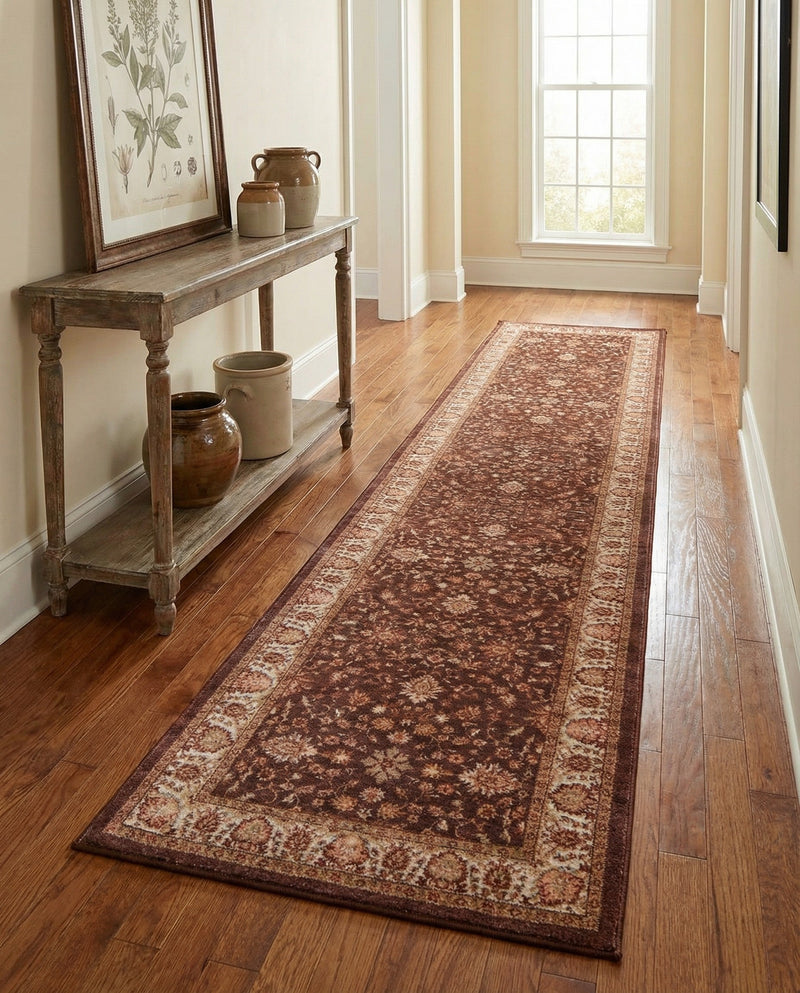 Casablanca Tapestry Collection Area Rug -  Marrakech (Coffee Brown) Runner Coffee Brown  lifestyle 54