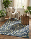 Savannah Elegance Collection Area Rug -  Riverfront Rectangle Navy Blue  lifestyle 51
