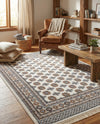 Samarkand Elegance Collection Area Rug -  Margilan (Ivory) Rectangle Ivory  lifestyle 23