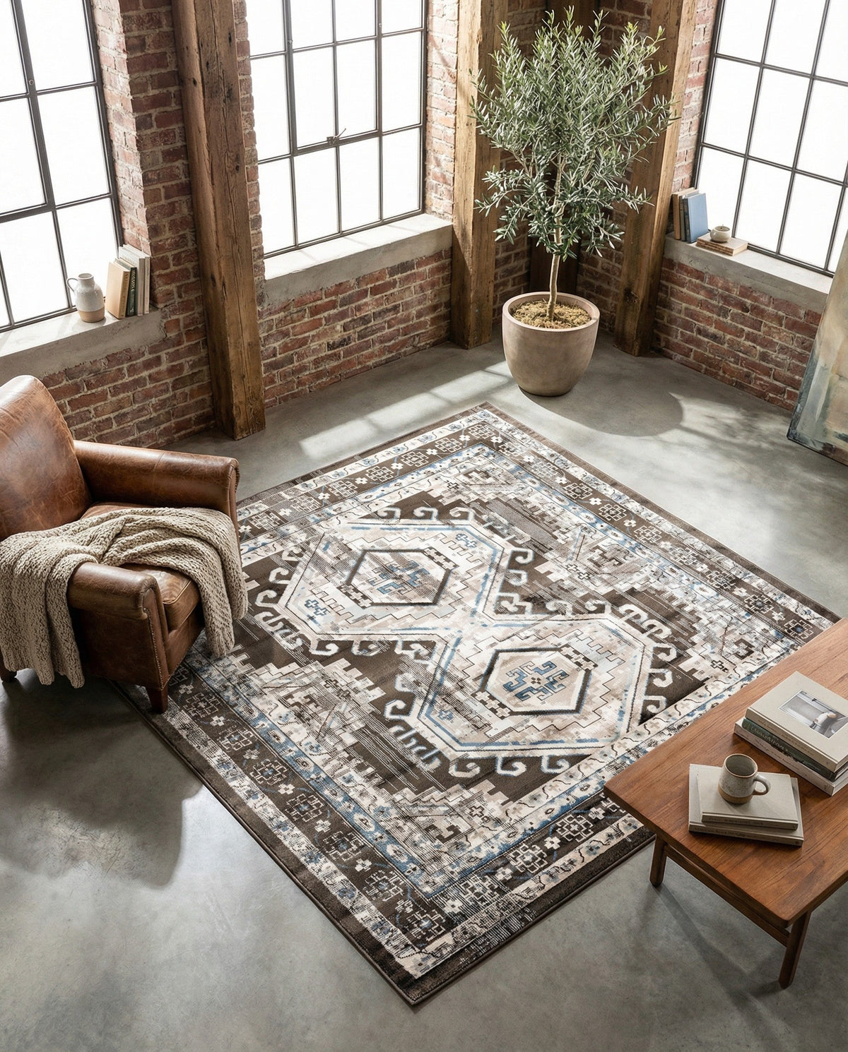 Savannah Elegance Collection Area Rug -  Tybee (Gray) Square Gray  lifestyle 32