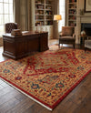 Persian Elegance Collection Area Rug -  Golestan Rectangle Red  lifestyle 31