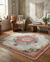 Brighton Terrace Collection Area Rug - Hove (Ivory) Square Ivory  lifestyle 41