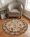 Neptune Elegance Collection Area Rug -  Galatea (Beige Cream) Round Beige Cream  lifestyle 72