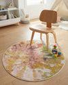 Wonder Tykes Collection Area Rug -  Flutter Round Multi  lifestyle 48