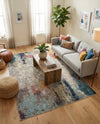 Chromatic Oasis Collection Area Rug -  Azure Rectangle Beige  lifestyle 20