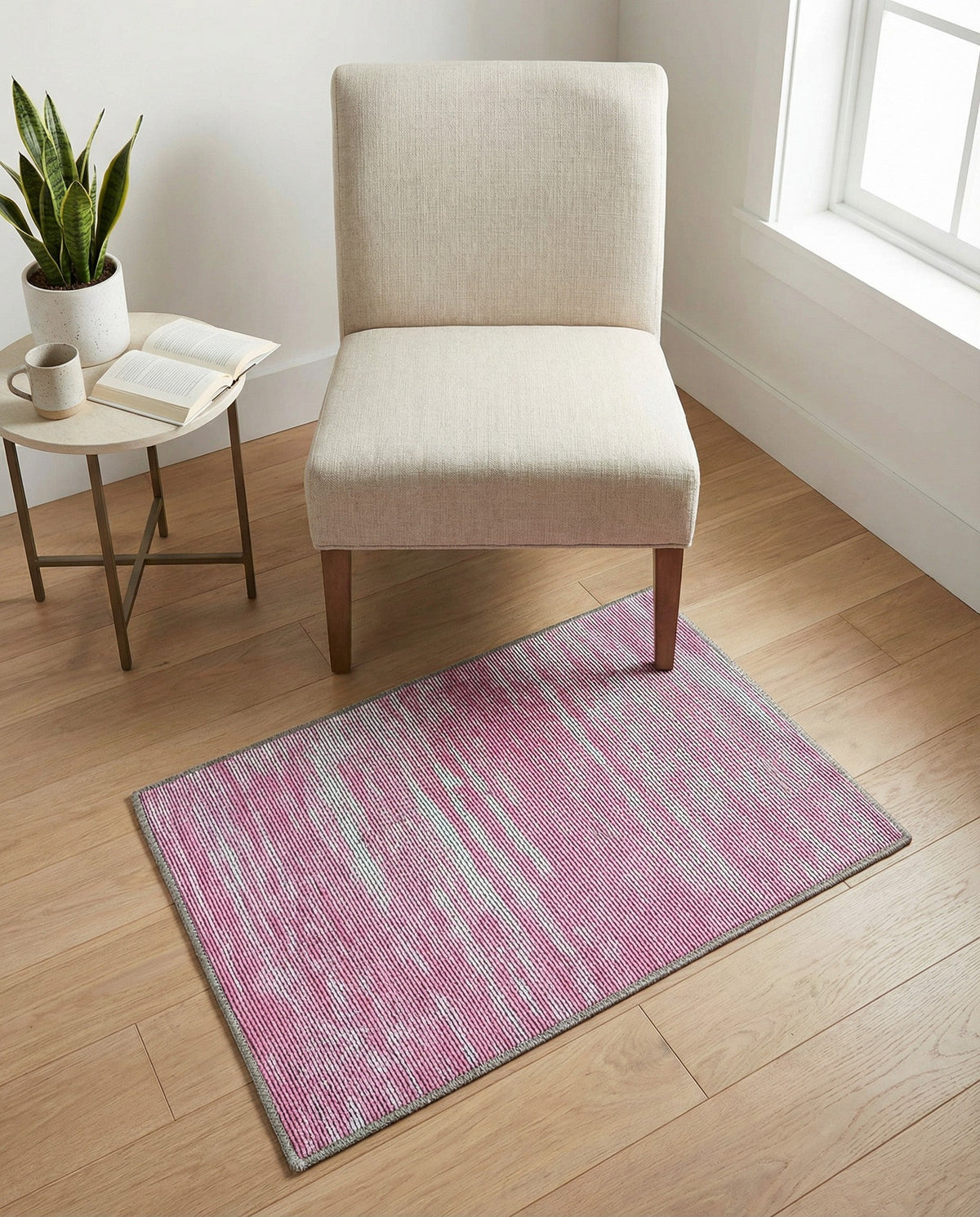 Sahara Essence Collection Area Rug - Oasis (Pink) Rectangle Pink  lifestyle 4