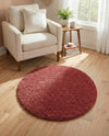 Alpine Plush Collection Area Rug -  Cortina (Poppy) Round Poppy  lifestyle 55