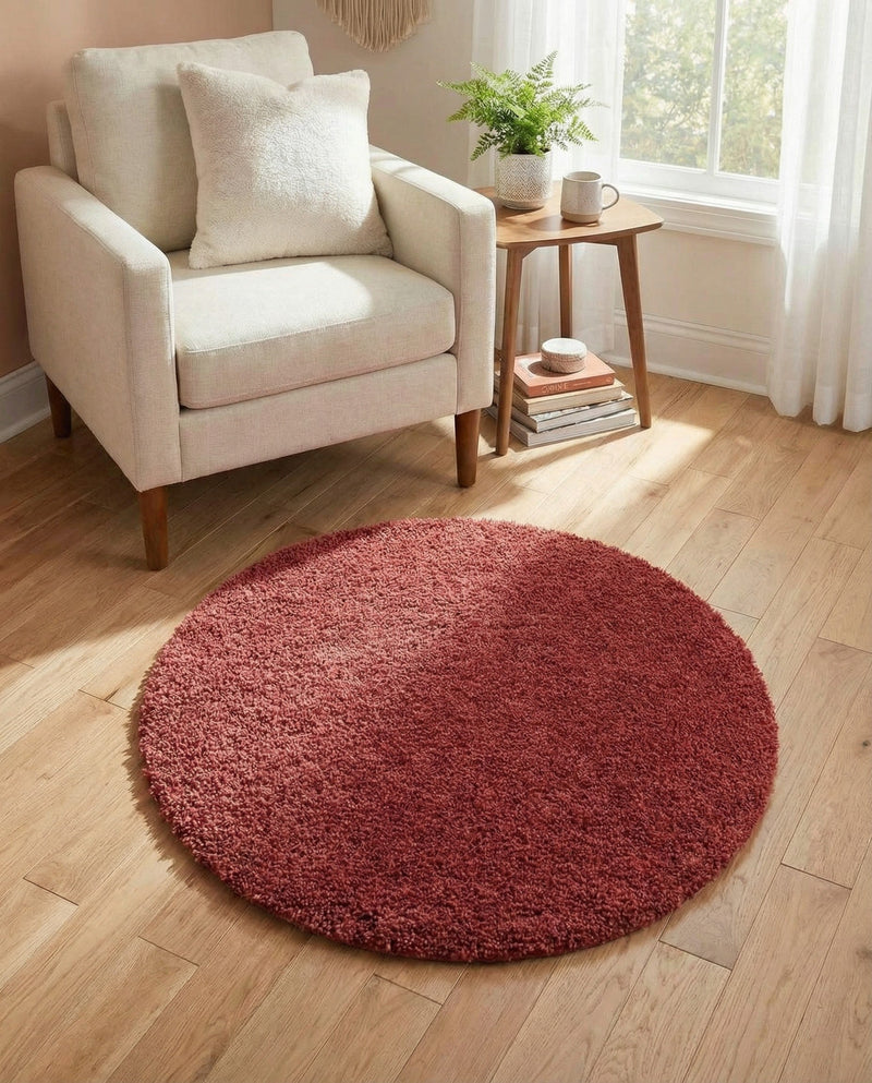 Alpine Plush Collection Area Rug -  Cortina (Poppy) Round Poppy  lifestyle 55