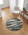Urban Terrace Collection Area Rug -  Queens Round Black and White  lifestyle 39
