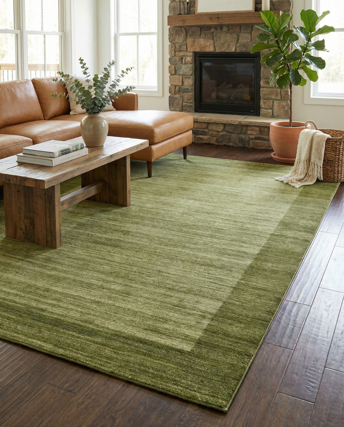 Studio Haven Collection Area Rug -  Conservatory (Light Green) Rectangle Light Green  lifestyle 5