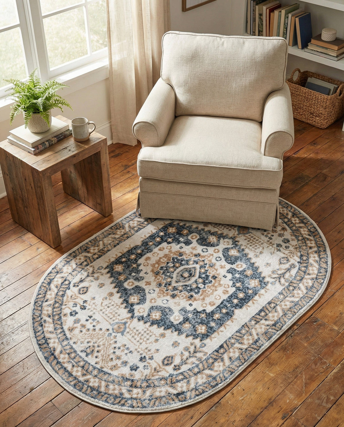 Cambridge Classics Collection Area Rug -  Pembroke (Cream) Oval Cream  lifestyle 35