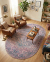 Zahara Oasis Collection Area Rug -  Agadir Oval Antique Rust Red  lifestyle 77