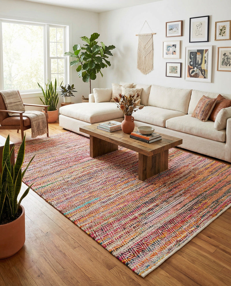 Zigzag Marina Collection Area Rug - HarborStripes Rectangle Multi  lifestyle 40