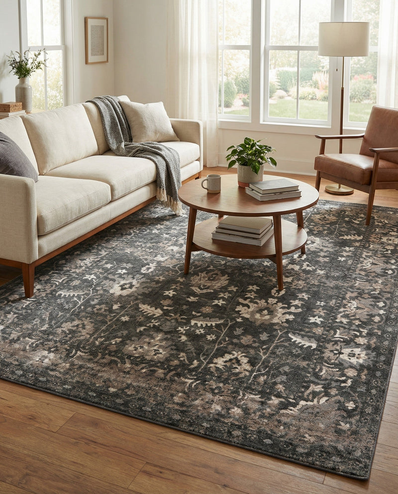 Cascade Range Collection Area Rug -  Shasta (Gray) Rectangle Gray  lifestyle 17