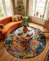 Marrakesh Elegance Collection Area Rug -  Larache Round Multi  lifestyle 59