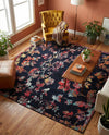 Brighton Terrace Collection Area Rug -  Roedean Square Navy Blue  lifestyle 60