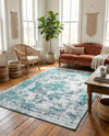 Riviera Elegance Collection Area Rug -  Menton (Turquoise) Rectangle Turquoise  lifestyle 20