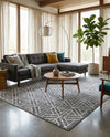 Garden Maze Retreat Collection Area Rug -  Topiarytrail Rectangle Gray  lifestyle 31