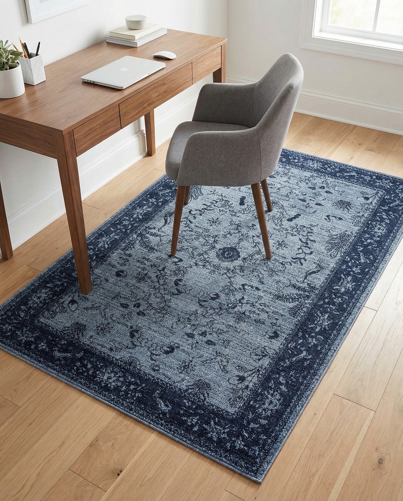Horizon Collection Area Rug -  Apex (Blue) Rectangle Blue  lifestyle 15