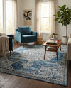 Mykonos Manor Collection Area Rug -  Tinos (Blue) Rectangle Blue  lifestyle 18