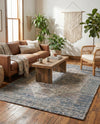 Savannah Threads Collection Area Rug - Sahara Rectangle Blue  lifestyle 20