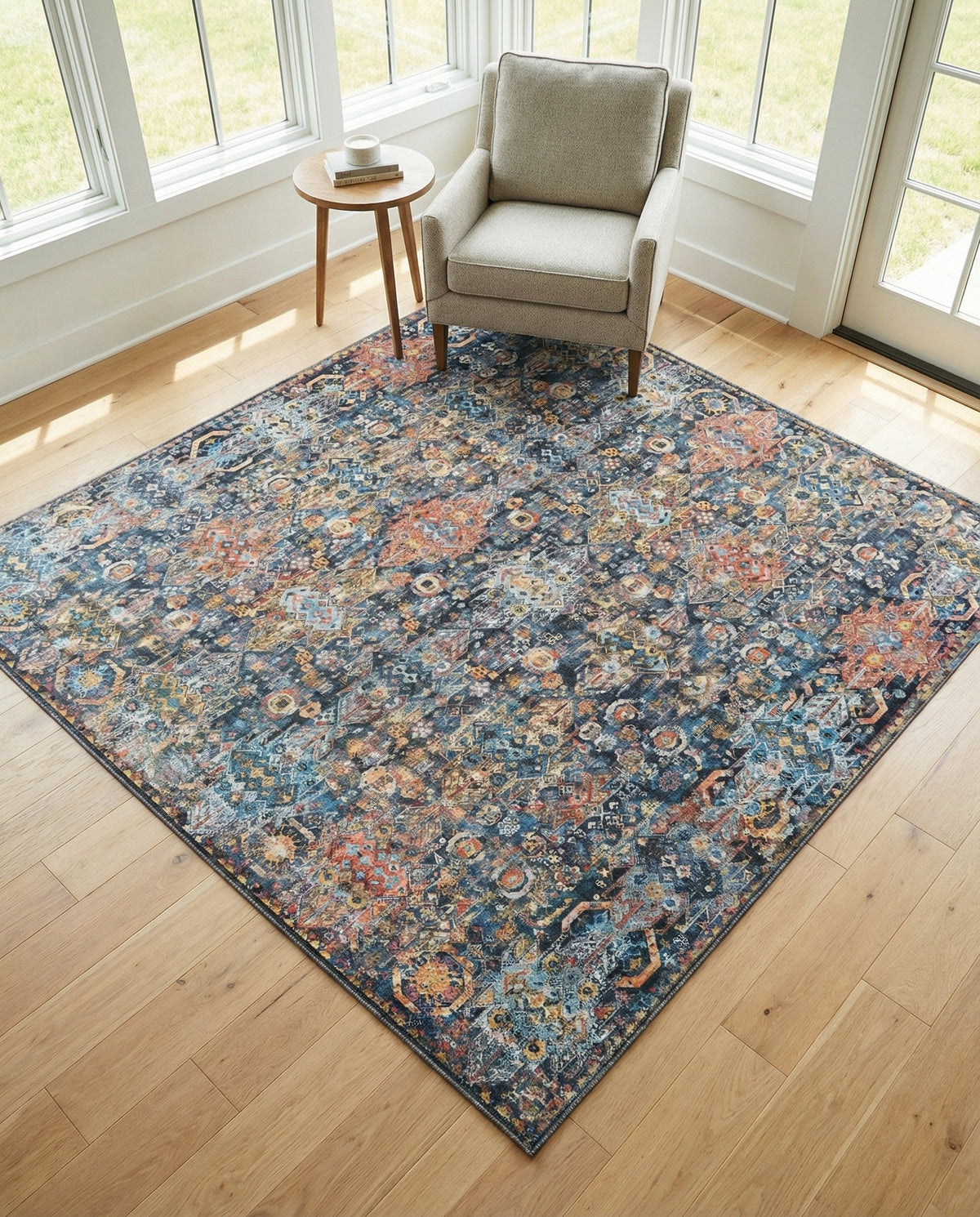 Heritage Elegance Collection Area Rug -  Potala Square Multi  lifestyle 92