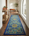 Caribbean Cove Collection Area Rug -  Grenada Runner Navy Blue  lifestyle 57
