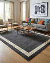 Studio Haven Collection Area Rug -  Alcove (Black) Rectangle Black  lifestyle 10