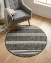 Urban Oasis Rugs Collection Area Rug -  District (Charcoal) Round Charcoal  lifestyle 30