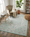 Savannah Series Collection Area Rug - Charleston (Mint) Rectangle Mint  lifestyle 8