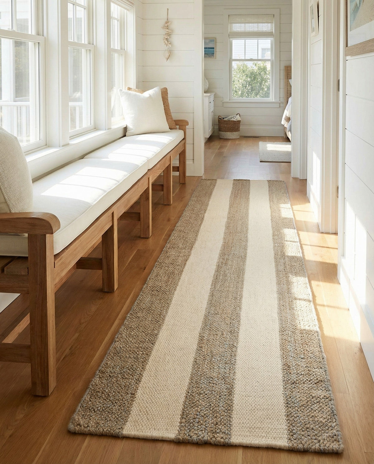 Martha's Vineyard Blueprints Collection Area Rug - Edgartown Runner Gray  lifestyle 151