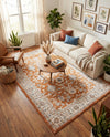 Savannah Elegance Collection Area Rug - Augusta (Rust Red) Rectangle Rust Red  lifestyle 6