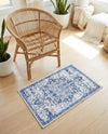 Baroque Era Collection Area Rug - Versailles (Gray Blue) Rectangle Gray Blue  lifestyle 17