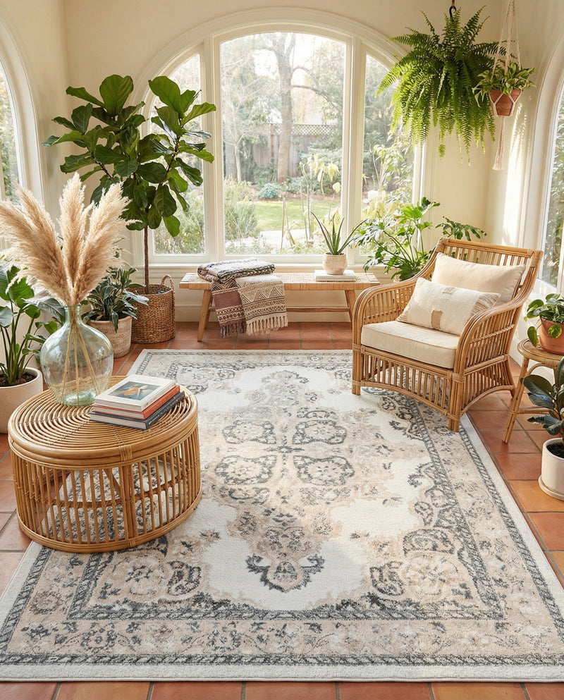Beverly Grove Collection Area Rug -  Fairfax (Ivory) Rectangle Ivory  lifestyle 24