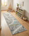Wonder Tykes Collection Area Rug -  Enigma Runner Gray  lifestyle 79