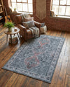 Heritage Elegance Collection Area Rug -  Uffizi Rectangle Gray  lifestyle 28