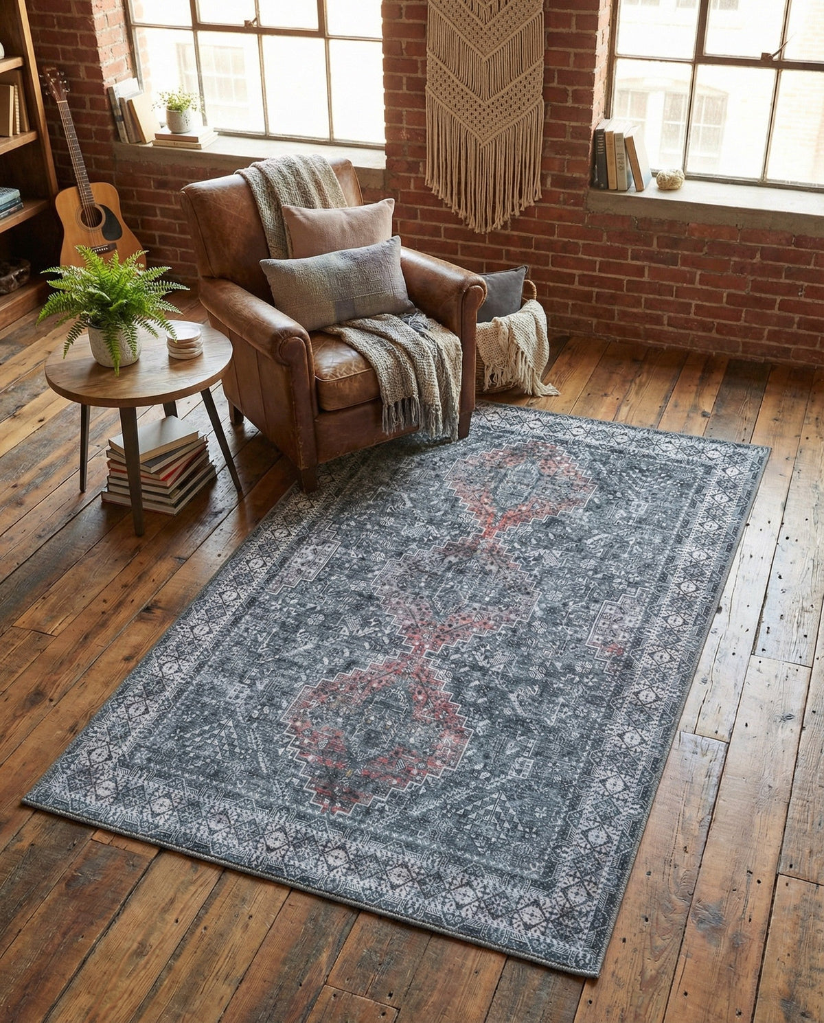 Heritage Elegance Collection Area Rug -  Uffizi Rectangle Gray  lifestyle 28