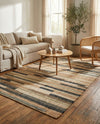 Benares Handwoven Jute Collection Area Rug -  Varanasi Rectangle Beige  lifestyle 12