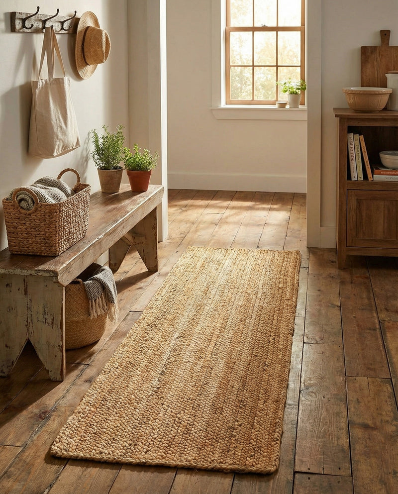 Woven Seaside Elegance Collection Area Rug - Coastline Runner Natural  lifestyle 76
