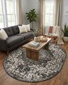 Urban Oasis Rugs Collection Area Rug -  Penthouse (Charcoal Gray) Oval Charcoal Gray  lifestyle 63