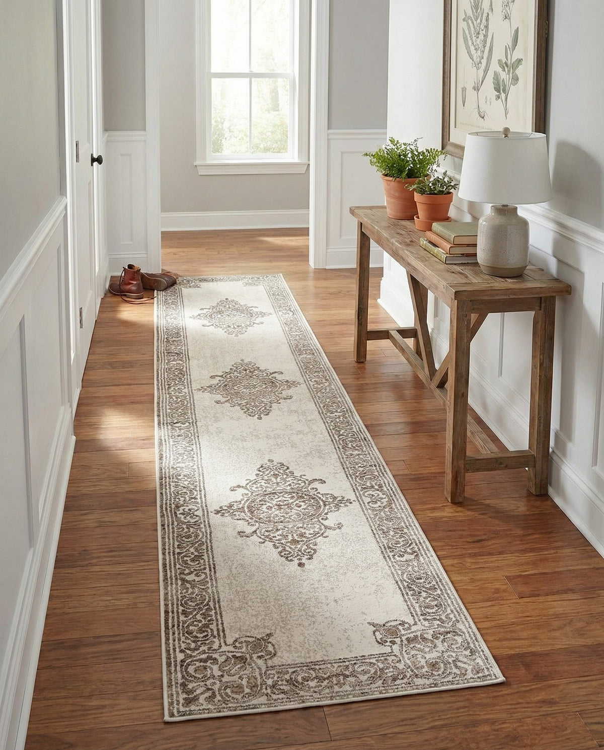 Sanctuary Retreat Collection Area Rug - Haven Runner Chocolate Brown  lifestyle 102
