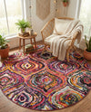 Marrakesh Elegance Collection Area Rug -  Bahia Round Multi  lifestyle 37