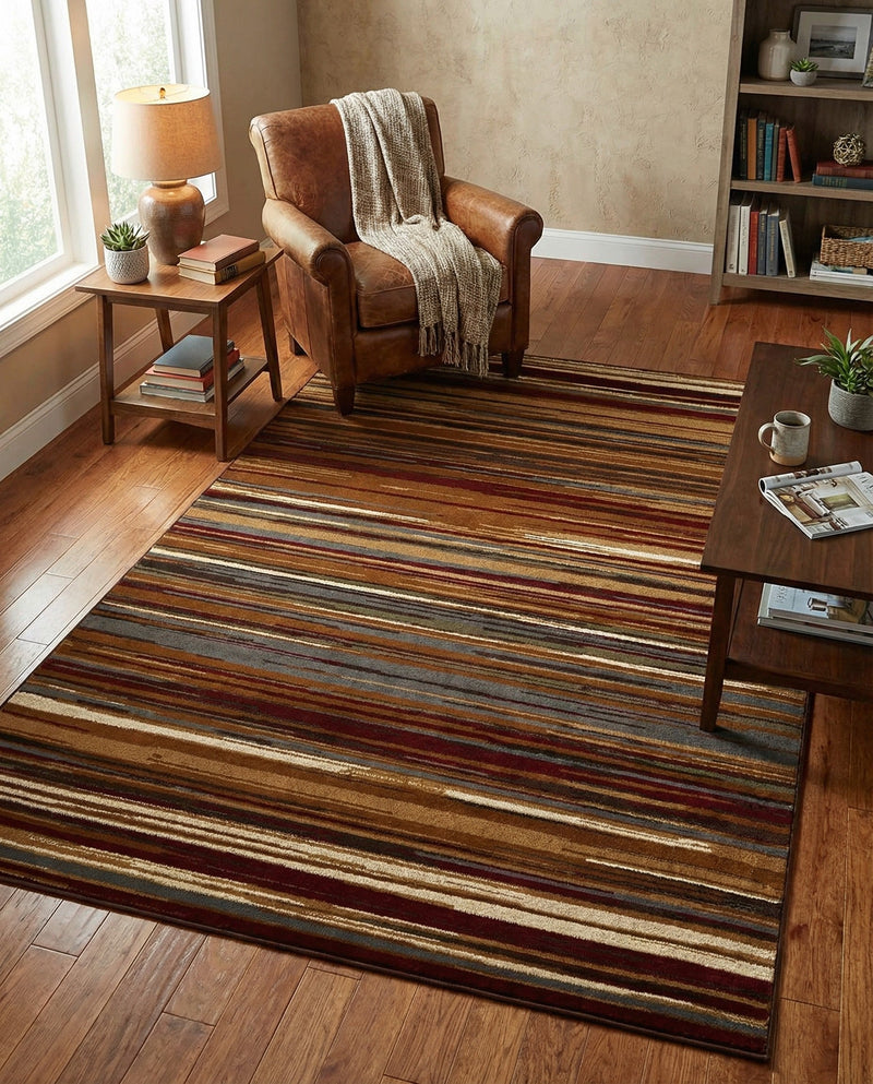 Bistro Lounge Collection Area Rug -  Americano Rectangle Beige  lifestyle 22