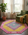Heritage Elegance Collection Area Rug -  Winterthur (Yellow) Octagon Yellow  lifestyle 60