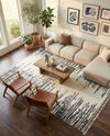 Tranquil Tides Shag Collection Area Rug - Marina Rectangle White  lifestyle 51