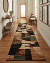 Bistro Lounge Collection Area Rug -  Latte Runner Multi  lifestyle 62
