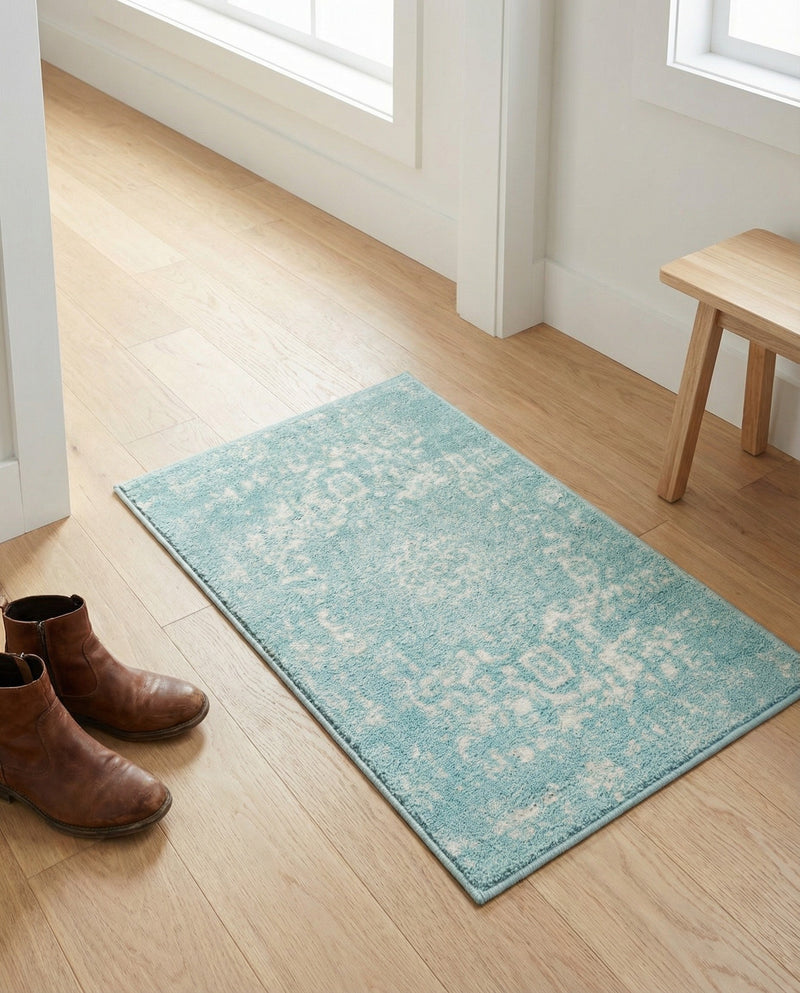Georgetown Rugs Collection Area Rug - Dupont (Aqua) Rectangle Aqua  lifestyle 6