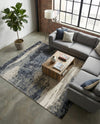 Copenhagen Edge Collection Area Rug - Nyhavn Rectangle Blue  lifestyle 70