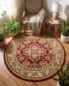Jaipur Elegance Collection Area Rug -  Jantar Round Red  lifestyle 68