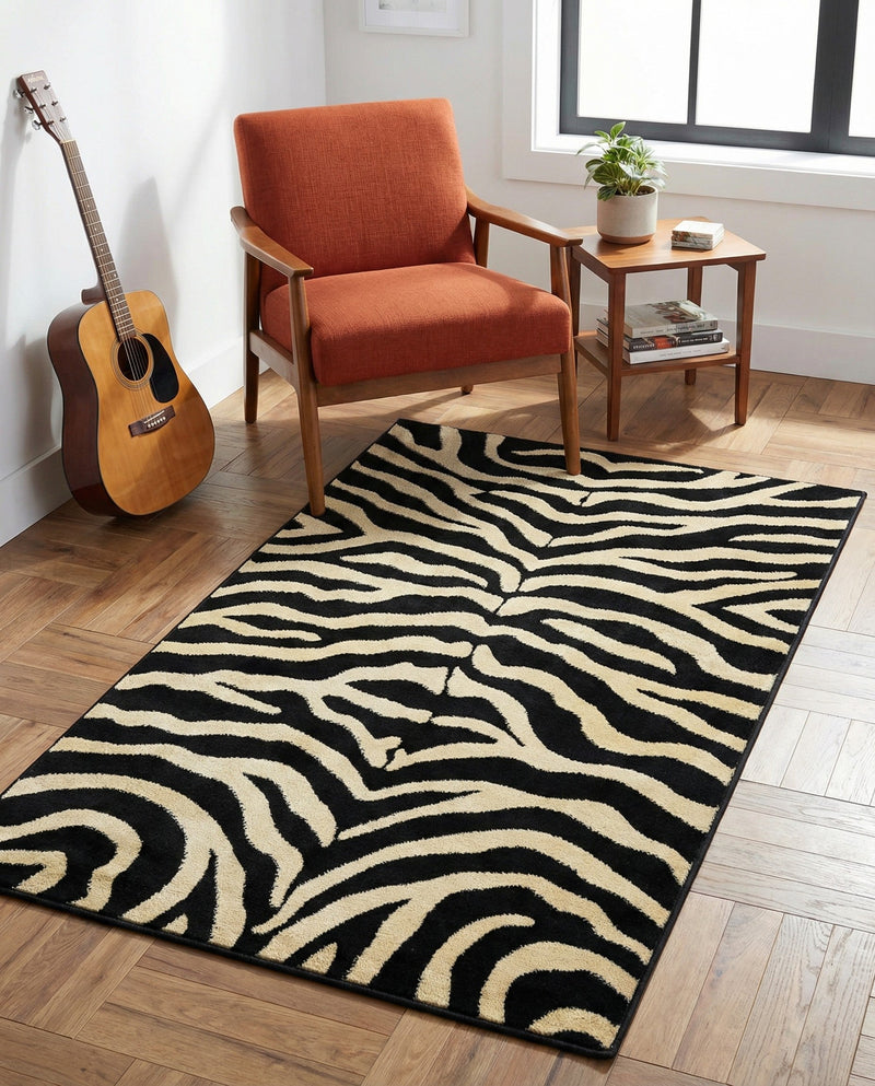 Savannah Sojourn Collection Area Rug -  Kilimanjaro Rectangle Black  lifestyle 21